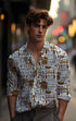 Traditional Warli Village Art Rayon Shirt
