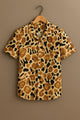 Brown Printed Half Sleeve Shirt