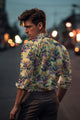Yellow Rayon Shirt with Multicolor Leaf Shirt