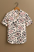 Pink Flower Printed Half Sleeve Shirt