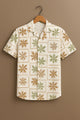 White Printed Half Sleeve Shirt