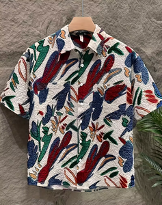 [Floral Print Summer Shirt] Lightweight Breathable Men's Summer Casual Short Sleeve Shirt