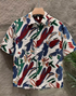 [Floral Print Summer Shirt] Lightweight Breathable Men's Summer Casual Short Sleeve Shirt